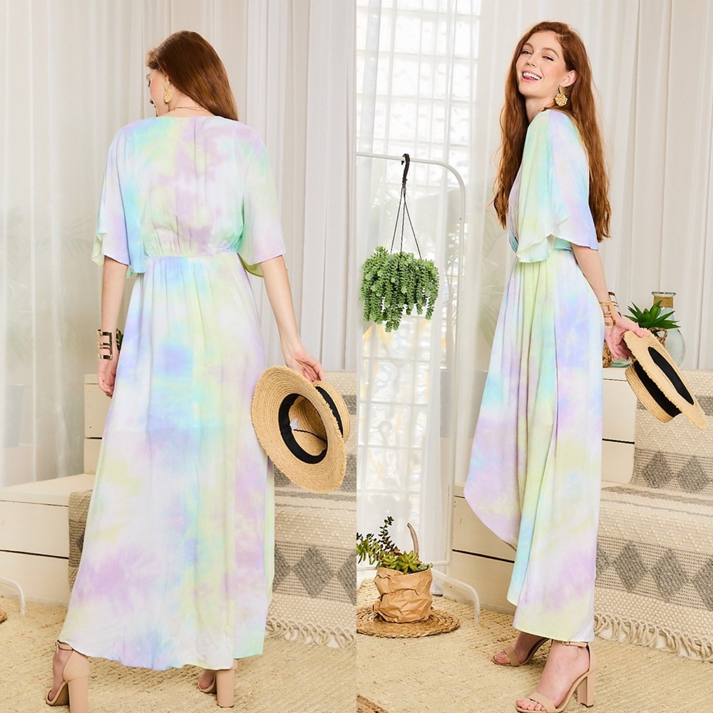 🎄CYBER SALE🎄Goddess Tie Dye Maxi Dress - Picture 8 of 10